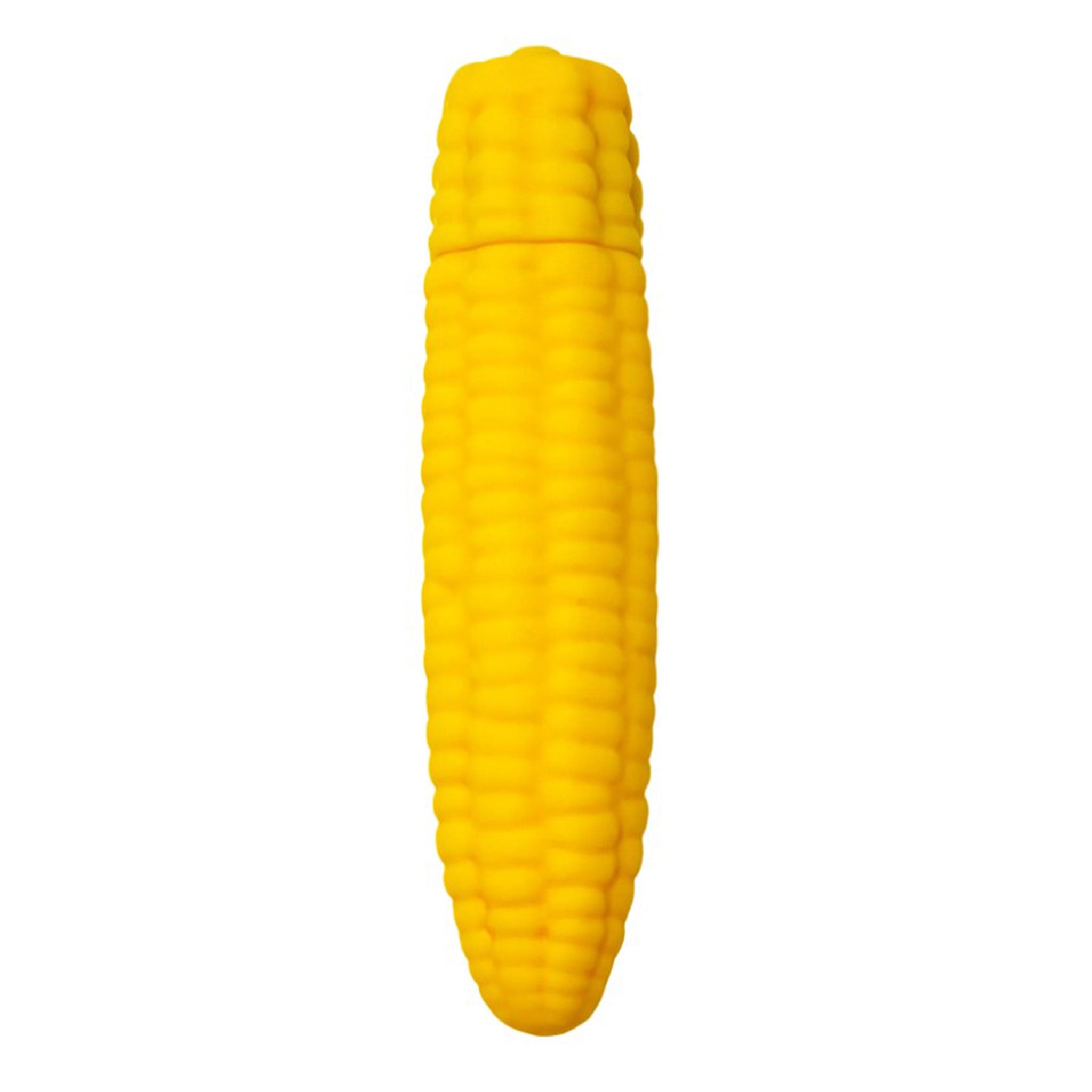 Silicone vibrator vibrating vibration vibe bullet corn corncob corn-cob ribbed splashproof multi-speed pocket travel-size compact vegan vegetable veggie clit clitoral clitoris stim stimulator stimulation bullet unisex adult-toys yellow