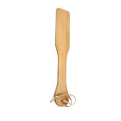 Bamboo paddle, engraved hearts, BDSM impact play, spanking toy, eco-friendly wood, fetish gear, roleplay accessory.