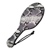 Leather genuine-leather exotic-leather accessories paddle oval-shaped mini-paddle bondage bdsm bdsm-toys bdsm-play bdsm-gear kink kinky kinky-toys kinky-play impact impact-toys impact-play pain spanking discipline sting stocking-stuffer gift adult-toys snakeskin snake-skin
