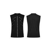 punk tank top studded black sleeveless fitted gothic tank cotton elastane alternative fashion edgy mens top streetwear
