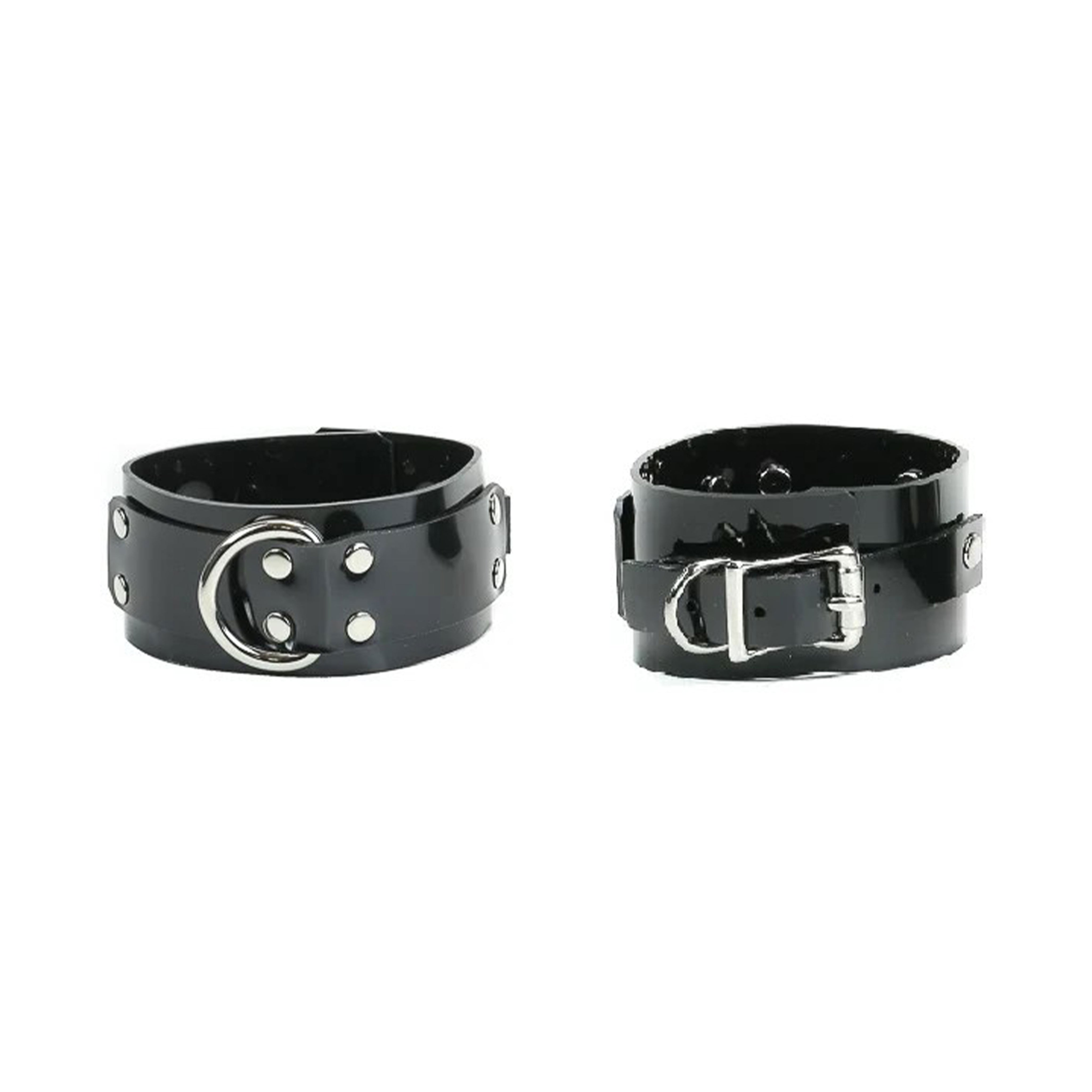 D Ring Wrist Cuff with Buckle Closure