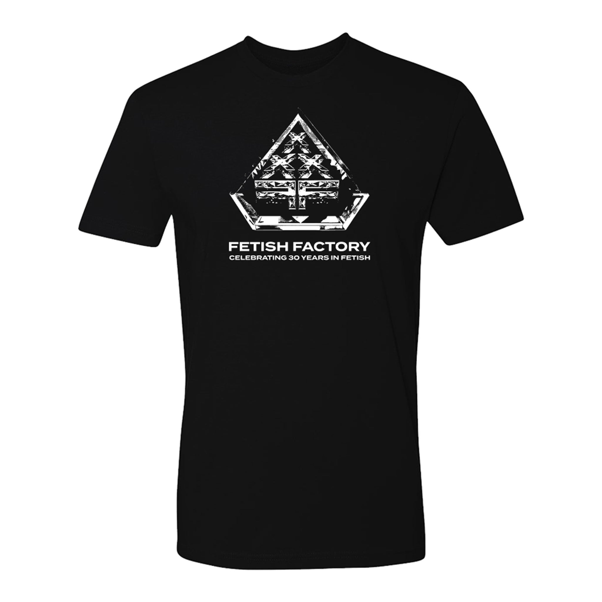 Cotton top shirt tee t-shirt tshirt short-sleeve short sleeve sleeved crew neck fetish-factory ff florida-fetish-weekend 2025 xxx 30th-anniversary diamond ffxxx branded branded-merch ffw30 unisex black