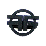 Resin 3d-printed laser-printed textured accessories jewelry hand-gear ring ff-logo logo-gear branded branding fetish-community bondage bdsm bdsm-gear kink kinky kinky-gear kinkwear clubwear gift unisex black