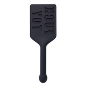 Silicone impact impact-play impact-toys paddle flexible reinforced handle insertable carved imprinted fuck-toy statement sadism masochism sadomasochism bdsm bdsm-gear bdsm-play kink kinky kinky-play adult-toys black