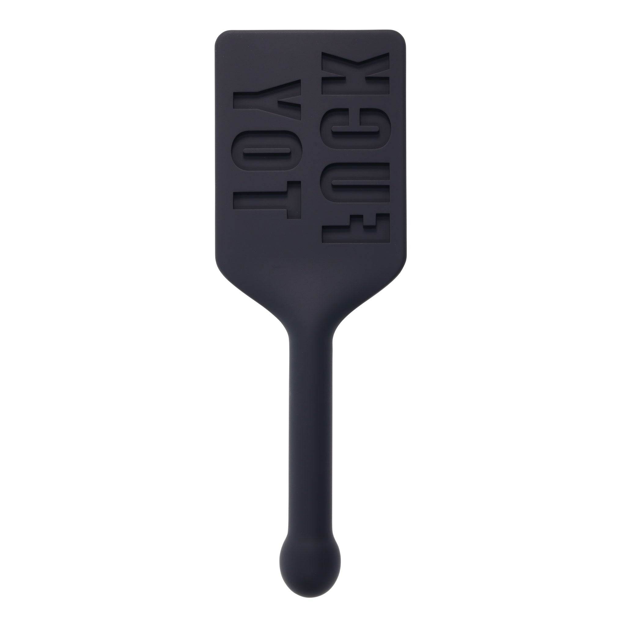 Silicone impact impact-play impact-toys paddle flexible reinforced handle insertable carved imprinted fuck-toy statement sadism masochism sadomasochism bdsm bdsm-gear bdsm-play kink kinky kinky-play adult-toys black