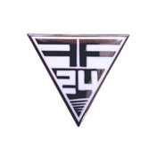 Enamel metallic pin FFW24 florida fetish factory weekend 24 anniversary logo triangle fetish-fashion accessories branded merch magnetic-back