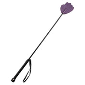 Leather plastic accessories riding-crop wrapped-leather hand-shaped leather-handle leather-head flexible-shaft medium-stiff handle-loop durable secure-grip fetish fashion alt-fashion roleplay role-play bondage bdsm bdsm-toys impact impact-toys impact-play kink kinky kinky-play kinky-toys pain spanking discipline adult-toys purple