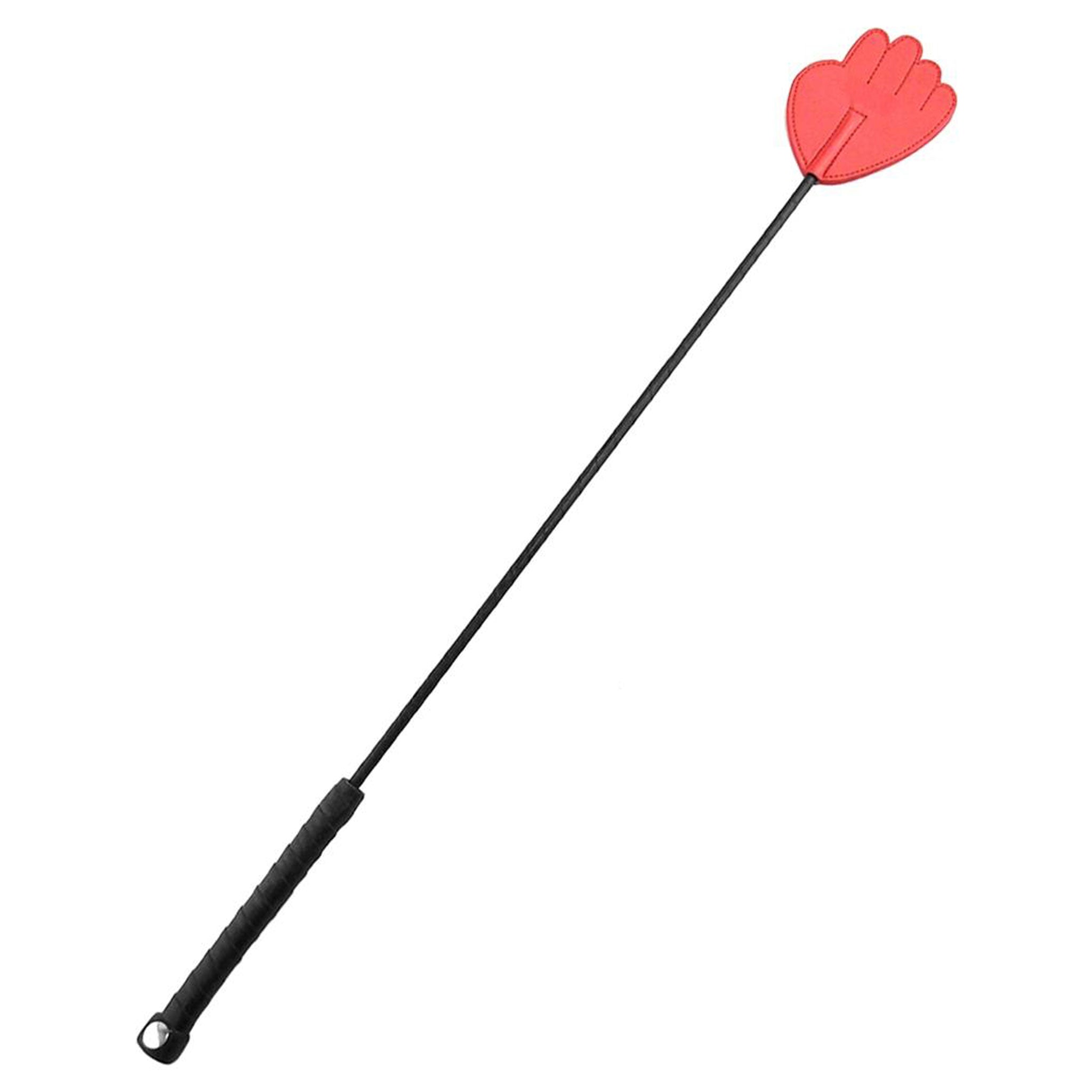 Leather plastic accessories riding-crop wrapped-leather hand-shaped leather-handle leather-head flexible-shaft medium-stiff handle-loop durable secure-grip fetish fashion alt-fashion roleplay role-play bondage bdsm bdsm-toys impact impact-toys impact-play kink kinky kinky-play kinky-toys pain spanking discipline adult-toys red