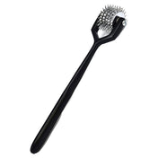 Stainless-steel chrome crome-plated metallic pinwheel pin wheel pin-wheel rolling rotating spikes spiked spiky wartenburg neurological sensation prickly kink kinky kinky-play electro bondage bdsm sadism masochism sadomasochism medical medical-toys adult-toys black