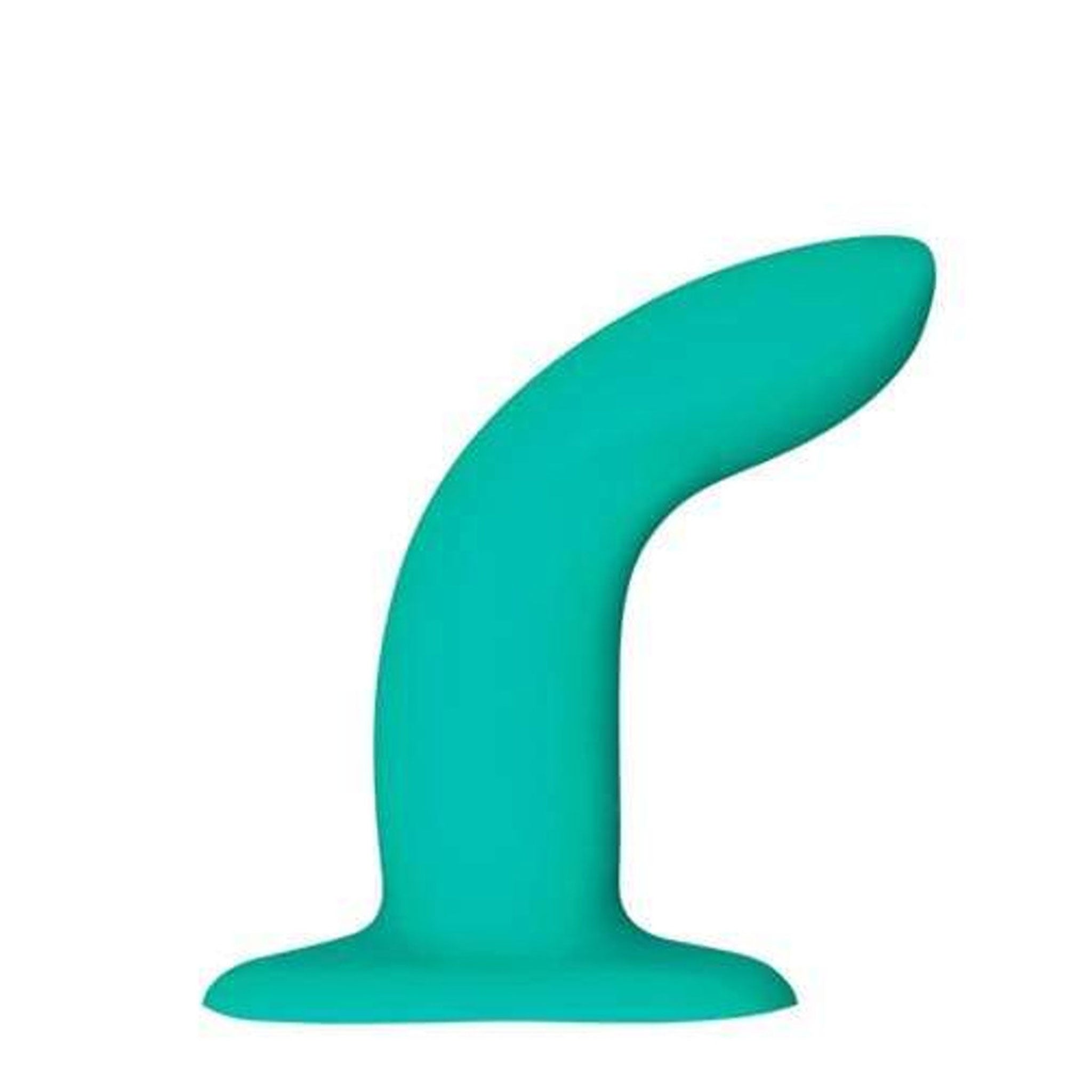 Silicone dildo dong non-vibe non-vibrating strap-on strapon play harness compatible gspot g-spot p-spot pspot prostate slim shaft flexible bendable positionable customizable wide suction-cup curved pronounced head waterproof adult-toys blue caribbean-blue 