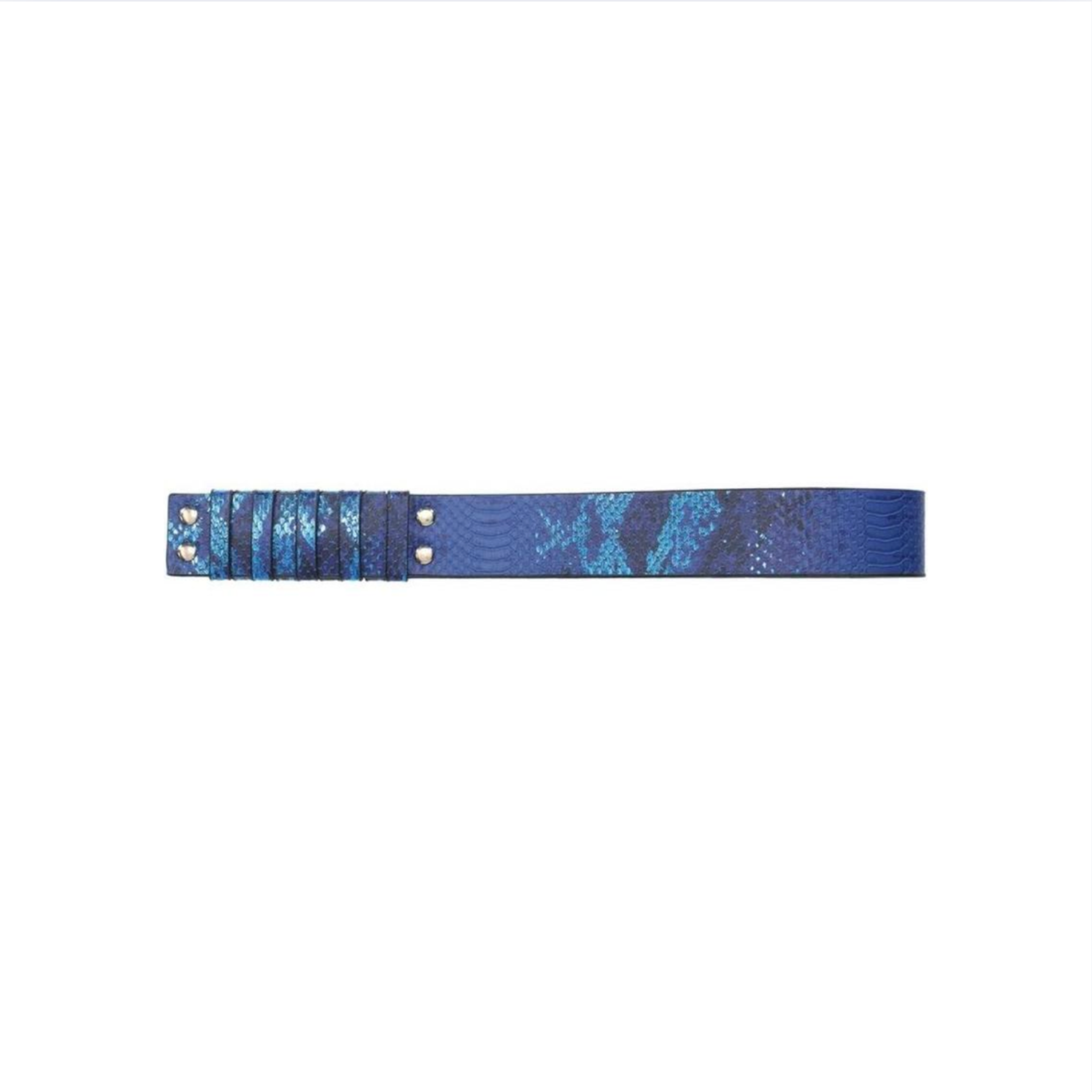 Matte blue crocodile paddle, metallic croc BDSM slapper, luxury leather paddle, iridescent hardware paddle, Fetish Factory BDSM paddle, blue croc leather slapper, Florence BDSM slapper, matte and metallic paddle, luxury bondage paddle, blue BDSM slapper.