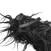 Cotton Spandex metallic-hardware lace textiles synthetic textiles accessories hair hair-clip hair-extension mohawk-design braided-mohawk fluffy audacious dark alluring allure playful charm charming rebellious rebellion rebel badass fetish fashion alt-fashion goth gothic goth-doll punk cyber cyberpunk cyber-punk costume cosplay halloween unisex black 