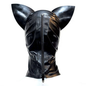 Latex rubber accessories latex-accessories head-gear hood latex-hood mask large-eyes fox-ears flexible anatomical contrast-trim zipper back-zip hair-shield sexy shiny glossy flexible fetish fashion alt-fashion alternative cyber cyberpunk bondage bdsm bdsm-toys bdsm-fashion kink kinky kinkwear pet-play cat kitty kitten fox cat-woman costume cosplay halloween unisex black-gold 