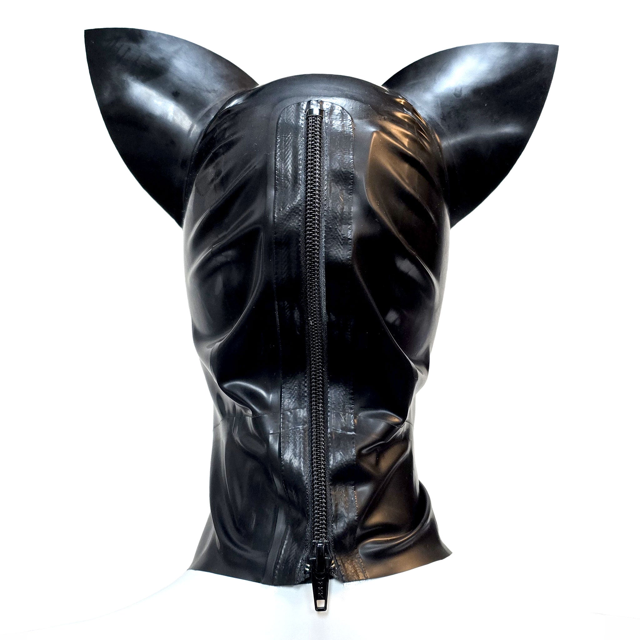 Latex rubber accessories latex-accessories head-gear hood latex-hood mask large-eyes fox-ears flexible anatomical contrast-trim zipper back-zip hair-shield sexy shiny glossy flexible fetish fashion alt-fashion alternative cyber cyberpunk bondage bdsm bdsm-toys bdsm-fashion kink kinky kinkwear pet-play cat kitty kitten fox cat-woman costume cosplay halloween unisex black-gold 
