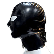 Latex rubber accessories latex-accessories head-gear hood latex-hood mask anatomical full-face collar built-in D-ring horizontal front-mounted zipper back-zip hair-shield adjustable buckle shiny glossy anonymous fetish fashion alt-fashion alternative festival bondage bdsm bdsm-toys bdsm-gear bdsm-hood kink kinky kinkwear kinky-play sub submissive pet-play costume cosplay halloween unisex black