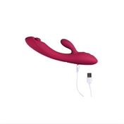Silicone Vibrator G-Spot Stroking Dual Vibrator, 10 different speeds & patterns

