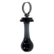 Gender X Blow Finger Ring Pop Glass Anal Plug- Black