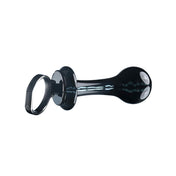 Gender X Blow Finger Ring Pop Glass Anal Plug- Black