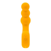 Gender X Bumble Ring Holder Silicone Angled Anal Beads - Yellow