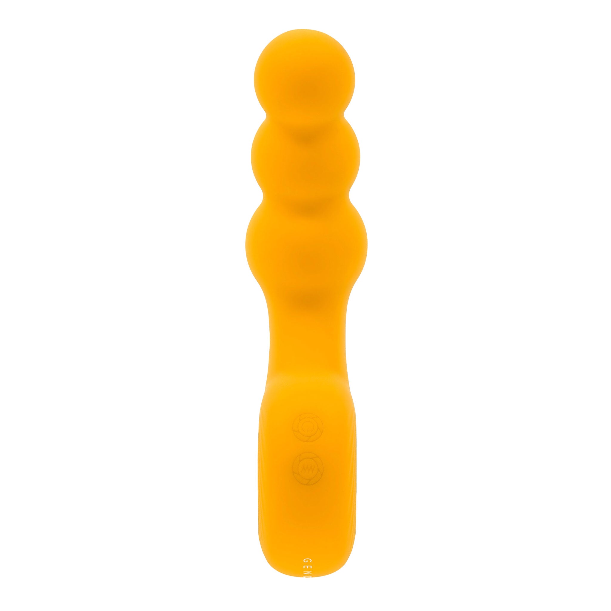 Gender X Bumble Ring Holder Silicone Angled Anal Beads - Yellow