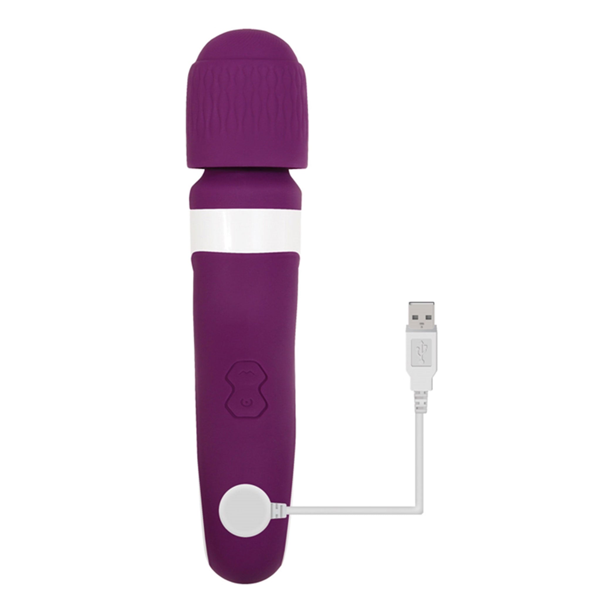 Flexible Wand Vibrator with Pearl Handle- Purple