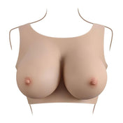 Silicone phthalate-free latex-free apparel vest boob-vest breasts breast-plate prosthetic E-cup natural lifelike realistic wearable confidence comfortable stretchy soft yielding swaying kink kinky kinkwear costume cosplay stage-makeup stage halloween drag drag-queen unisex mens menswear femme feminine female-presenting gender-affirming vanilla