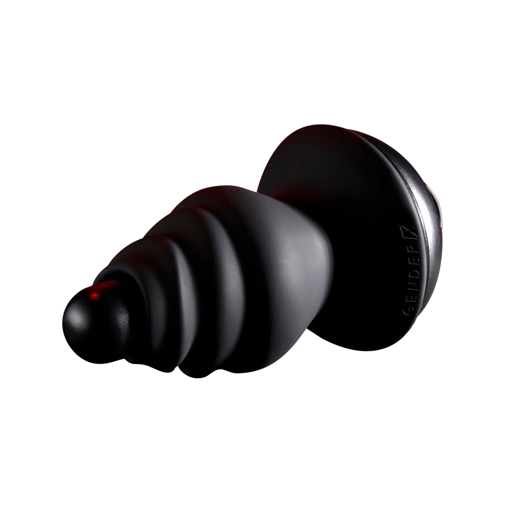 Silicone vibrator vibration vibe shaft removable sleeve graduated bumps safety base pull-ring pull ring adult-toys black