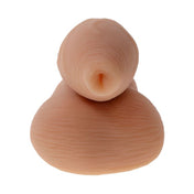 TPE packer dildo dong fake-penis fake-dick realistic lifelike detail balls uncircumcised uncut foreskin gender-affirming non-vibrating non-vibe adult-toys caramel