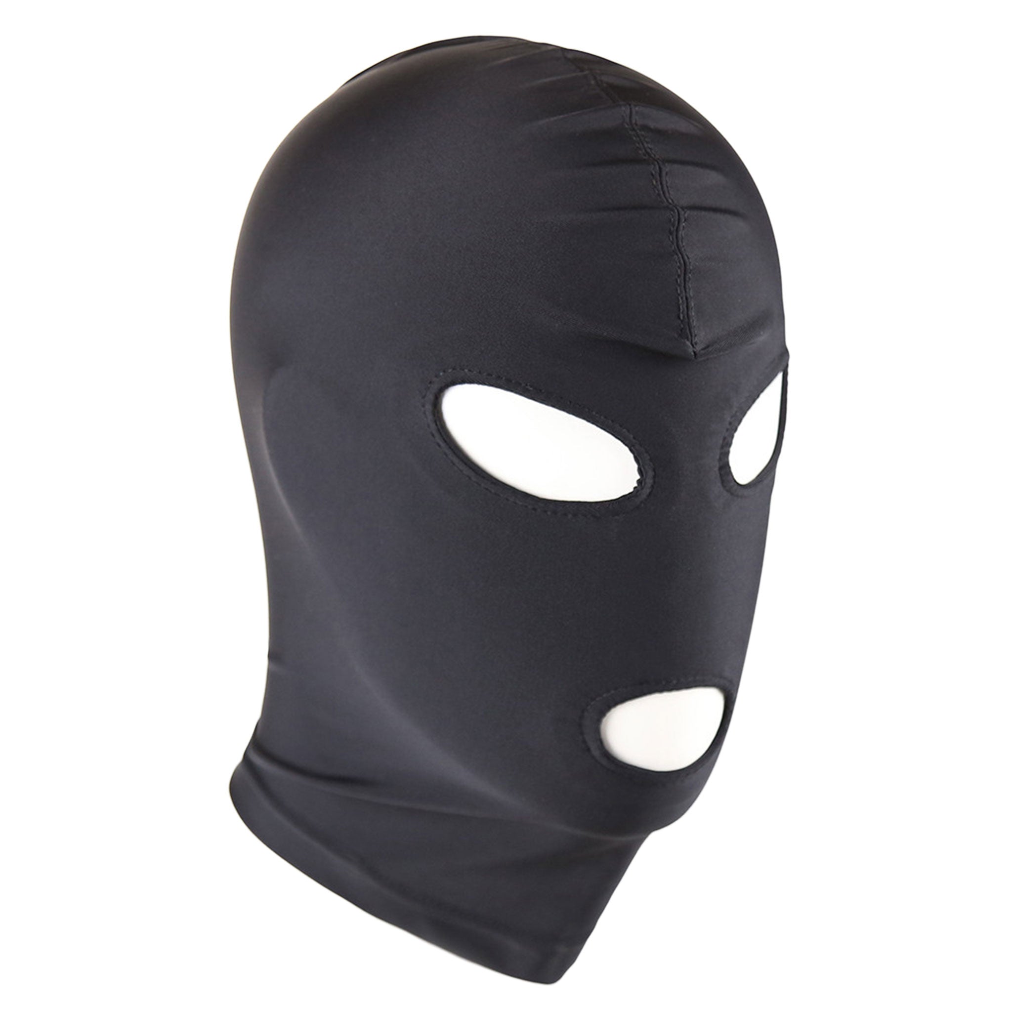 Spandex heavy-spandex accessories mask hood gimp-mask anatomical 3-hole three-hole pullon pull-on reinforced-stitching breathable stretchy comfortable soft weighted weighty fetish fashion alt-fashion punk cyber bdsm-toys bdsm bondage bondage-gear bondage-play restraint sub submissive long-play play-sessions depersonalizing denial sensory-deprivation mask-play costume cosplay halloween unisex black