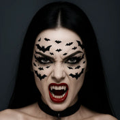 Adhesive latex-free medical-grade accessories stickers body-stickers face-stickers pasties glitter fine sparkly fashion alt-fashion rave ravewear club festival costume cosplay halloween animal bat spooky witch vampire vampire-bat unisex black