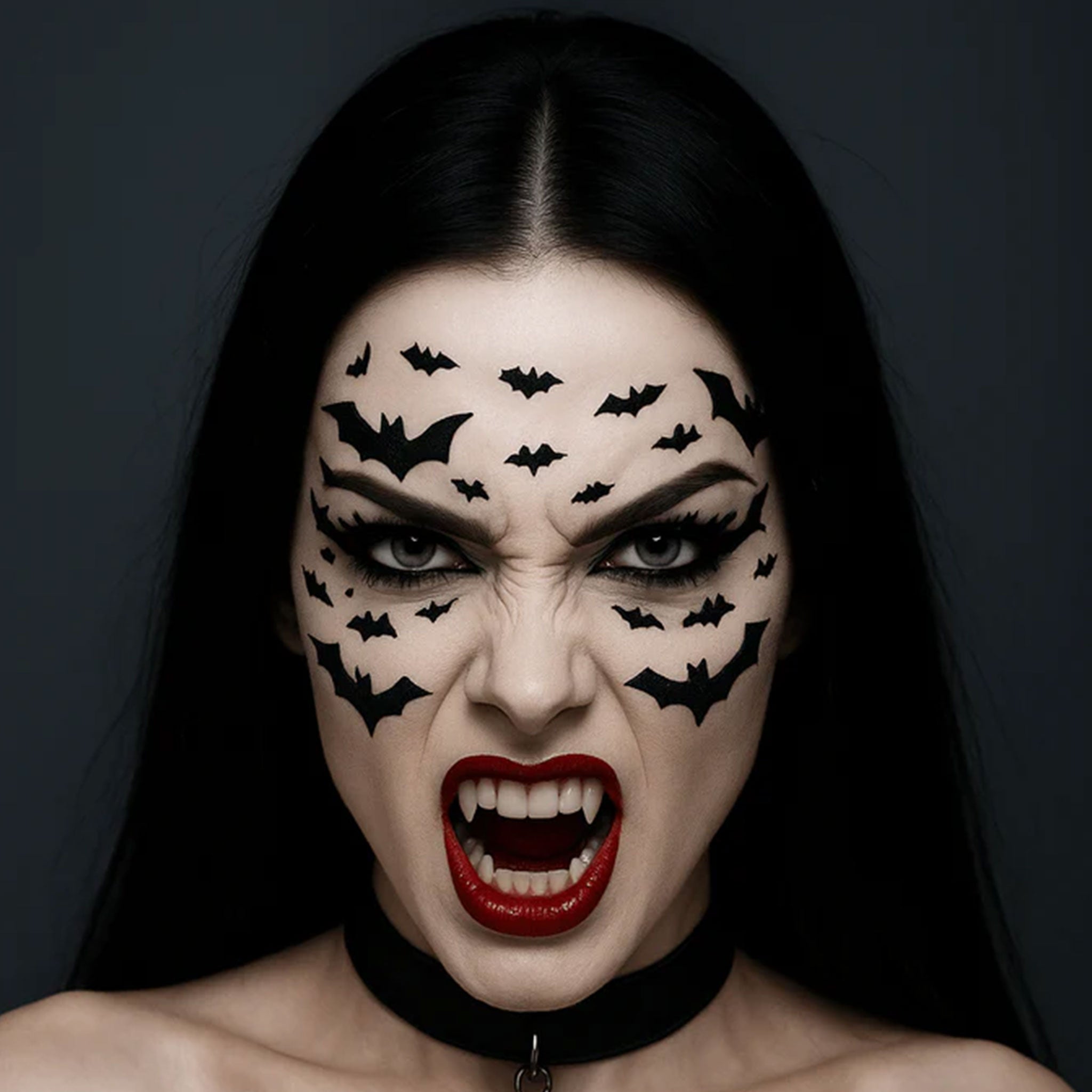 Adhesive latex-free medical-grade accessories stickers body-stickers face-stickers pasties glitter fine sparkly fashion alt-fashion rave ravewear club festival costume cosplay halloween animal bat spooky witch vampire vampire-bat unisex black