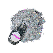 Gel aloe-vera aloevera glitter glitter-gel chunky-glitter accessories skin-glitter hair-gel hair-glitter face-glitter body-gel body-glitter body-decoration costume-makeup makeup cosmetic spreadable sexy explosion high-intensity glitter-grenade rave raver-babe ravewear party festival unisex silver holographic-silver friskie-fairy gifts pride