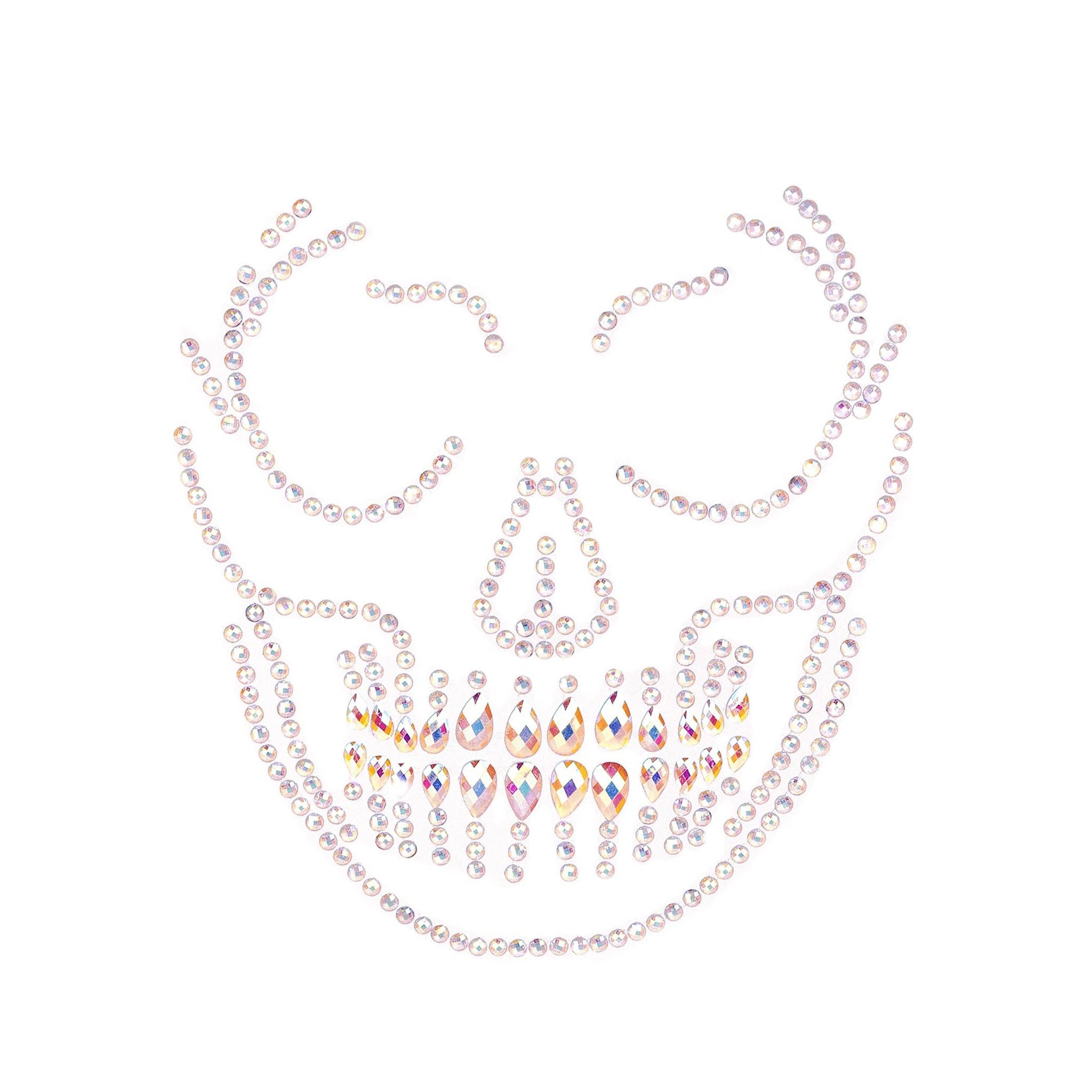 Rhinestones accessories face-jewels jewelry body-jewelry stickers face-gems symmetrical glam glamorous radiant bold sparkling sparkle sparkling bedazzle bedazzling vibrant versatile jaw-dropping scary spooky costume cosplay ravewear festival clubwear halloween sugar-skull skull calavera skeleton DIY do-it-yourself dia-de-los-muertos day-of-the-dead mexico mexican cultural clear glow-in-the-dark green