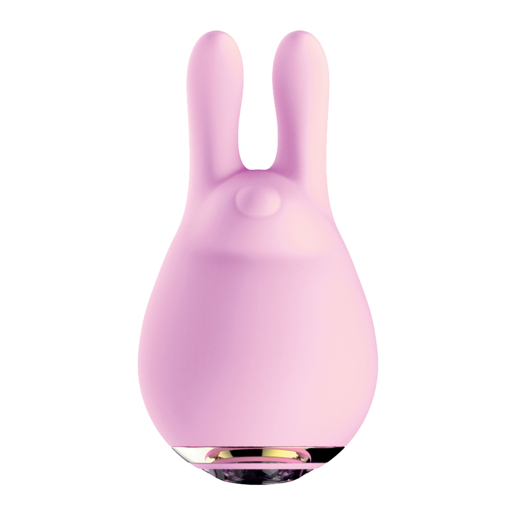 Silicone Vibrator | Vibrating Bunny Ears with Big Gem Control Button
