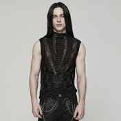 goth fang sleeveless shirt gothic punk top alternative streetwear fang print muscle tee dark fashion fetish factory