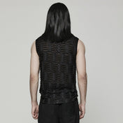 goth fang sleeveless shirt gothic punk top alternative streetwear fang print muscle tee dark fashion fetish factory