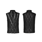 goth fang sleeveless shirt gothic punk top alternative streetwear fang print muscle tee dark fashion fetish factory
