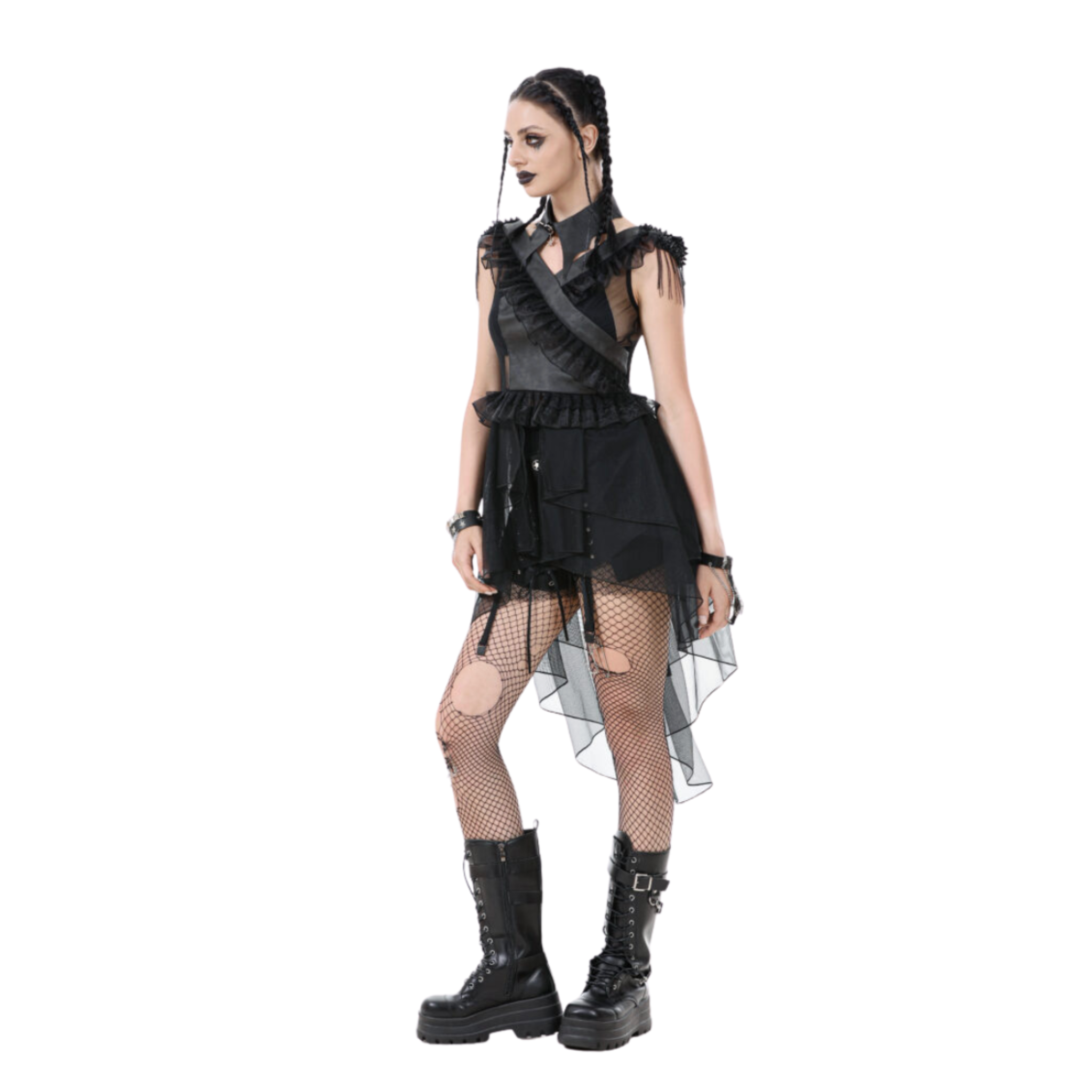 gothic batwing vegan leather choker black faux suede bat collar o-ring clasp star charm punk gothic statement necklace fetish fashion