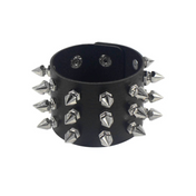 gothic punk stud pu bracelet black red white blue adjustable spiked leather cuff biker moto metal rock style fetish jewelry