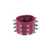 gothic punk stud pu bracelet black red white blue adjustable spiked leather cuff biker moto metal rock style fetish jewelry
