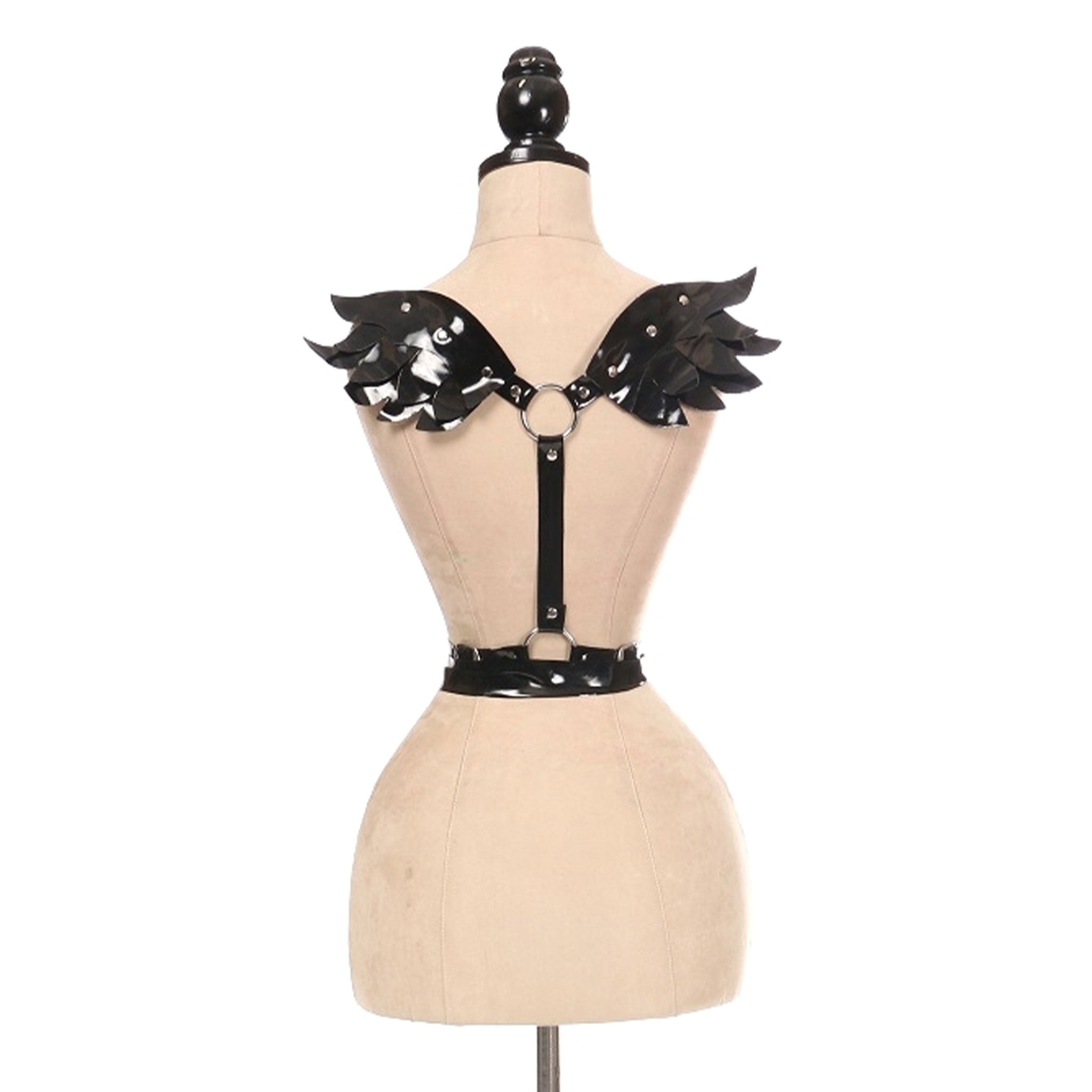 Vegan Leather Body Harness with Wings