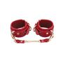 Luxury Restraints Set with Barrel Lock Bag- Burgundy & Gold