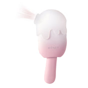 Silicone vibrator vibe vibrating popsicle ice-cream clitoral clit stimulator stimulation sucker sucking tapping swinging pink white