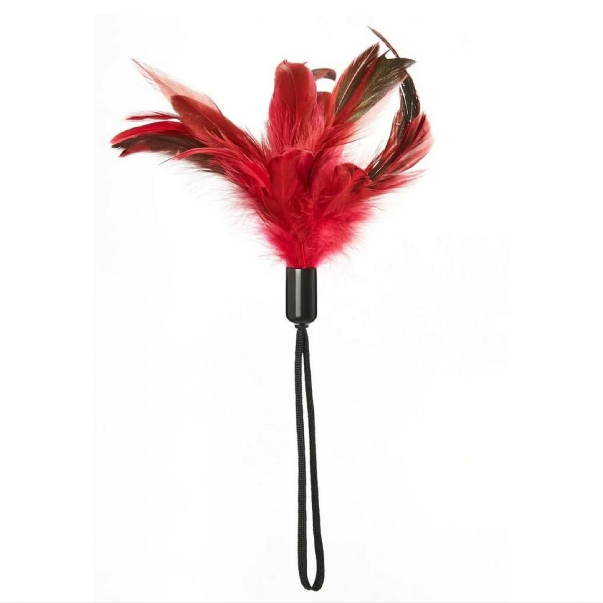 Rose feather tickler for soft teasing pleasure.