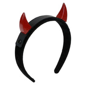 Leather nylon plastic accessories headgear headband hairband horns metallic-horns curved-spikes spiked flexible fun fetish fashion alt-fashion alternative punk rock goth gothic clubbing clubwear festival festival-accessories kink kinky kinkwear pet-play costume cosplay halloween halloween-accessories halloween-shop succubus demon devil sacrilege fiendish unisex red