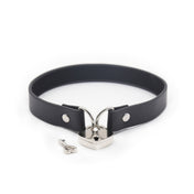 PVC vinyl leather vegan-leather accessories collar choker bondage-collar D-ring lock lockable padlock heart heart-shaped sexy naughty fetish fashion alt-fashion bdsm bondage submission sub submissive pet pets pet-play animal-play kink kinky kinky-play adult-toys black 