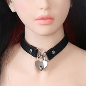 PVC vinyl leather vegan-leather accessories collar choker bondage-collar D-ring lock lockable padlock heart heart-shaped sexy naughty fetish fashion alt-fashion bdsm bondage submission sub submissive pet pets pet-play animal-play kink kinky kinky-play adult-toys black 