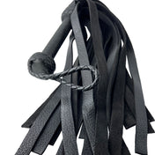 Leather cowhide cow-hide cow hide authentic flogger whip bedroom-weapon heavy duty heavy-duty bondage bdsm sadism masochism sadomasochism impact impact-play impact-toys kink kinky kinky-play hanging-loop thuddy adult-toys black