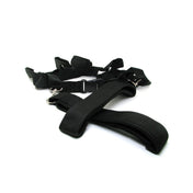 Nylon nylon-webbing nylon-straps plastic Velcro sex-swing swing harness body-harness sex-harness position-harness position positioning adjustable cuffs leg-cuffs thigh-cuffs wrist-cuffs leg thigh wrist clasp safety-clasp safety-buckle lobster-clasp D-ring heavy-duty muscle-cramp sturdy-grip leg-angle bdsm bondage bondage-harness kink kinky kinky-play unisex black