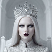 Base-metal heavy-metal rhinestone accessories head-gear crown tiara jewels jeweled inner-loop regal dark alluring encrusted rich dramatic ornate sexy fetish fashion alt-fashion alternative goth gothic royalty noble festival renfair party bdsm bdsm-fashion domme domination dominatrix-fashion costume cosplay halloween halloween-accessories prince princess king queen female femme feminine womens unisex silver